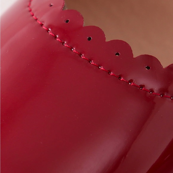 Boutique Abby & Evie Little girls Maroon Patent Mary Jane Party Shoes US 6-13 - Picture 3 of 7